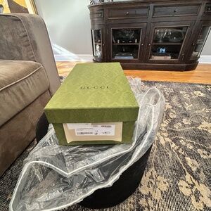 Gucci Black/Black Moccasin Leather . Clove Calf Soft T.GG Supreme